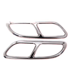 适用于17-20款捷豹XFL排气管改装四出尾喉装饰罩XFL黑色尾喉亮条