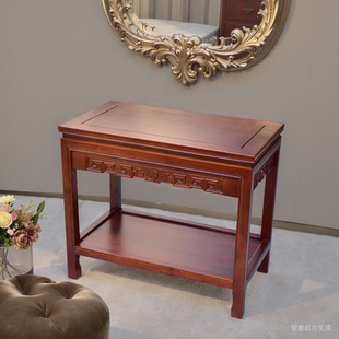 全实木沙发边几客厅新中式老榆木茶几原木小边桌实木中式置物桌子