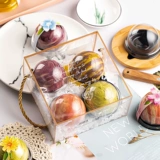 Яичный желток хрустящая пластиковая коробка Коробка 50 Кругла пластиковая прозрачная средняя подарочная коробка фестиваля фестиваля