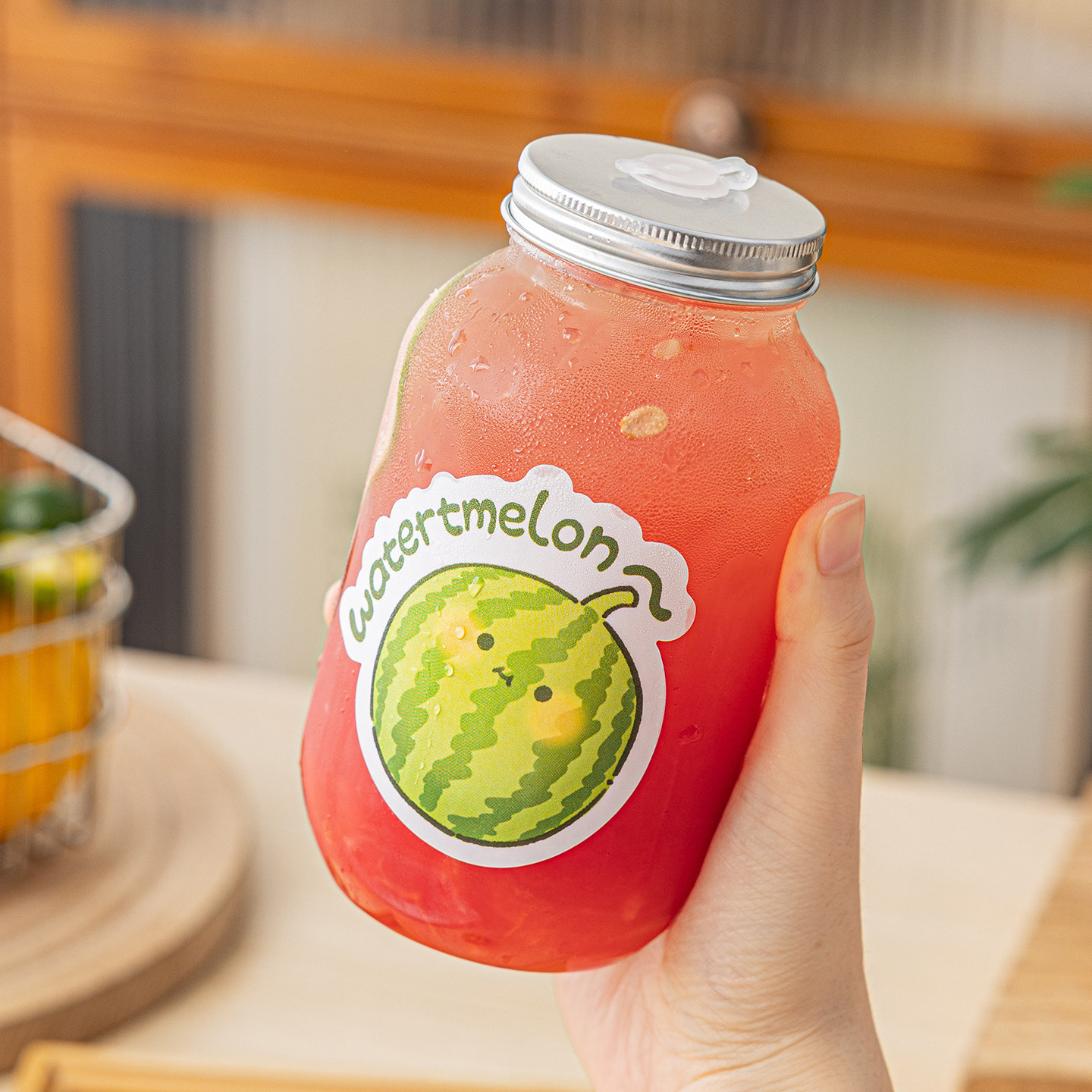 水果茶一次性奶茶瓶咖啡杯子食品级便携带盖加厚家用外出塑料冷饮