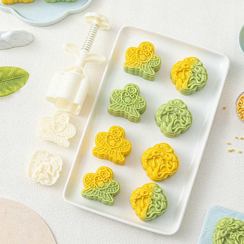 食品级绿豆糕点心模具手按压花式家用新款冰皮月饼中式烘焙山药