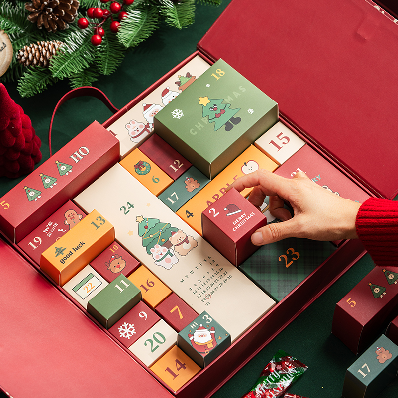 圣诞倒数节日历盲盒平安夜节日礼物品盒子diy自制空伴手礼创意