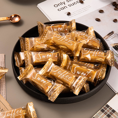 新款透明简约太妃糖包装袋牛轧糖咖啡糖机封袋雪花酥独立密封袋子