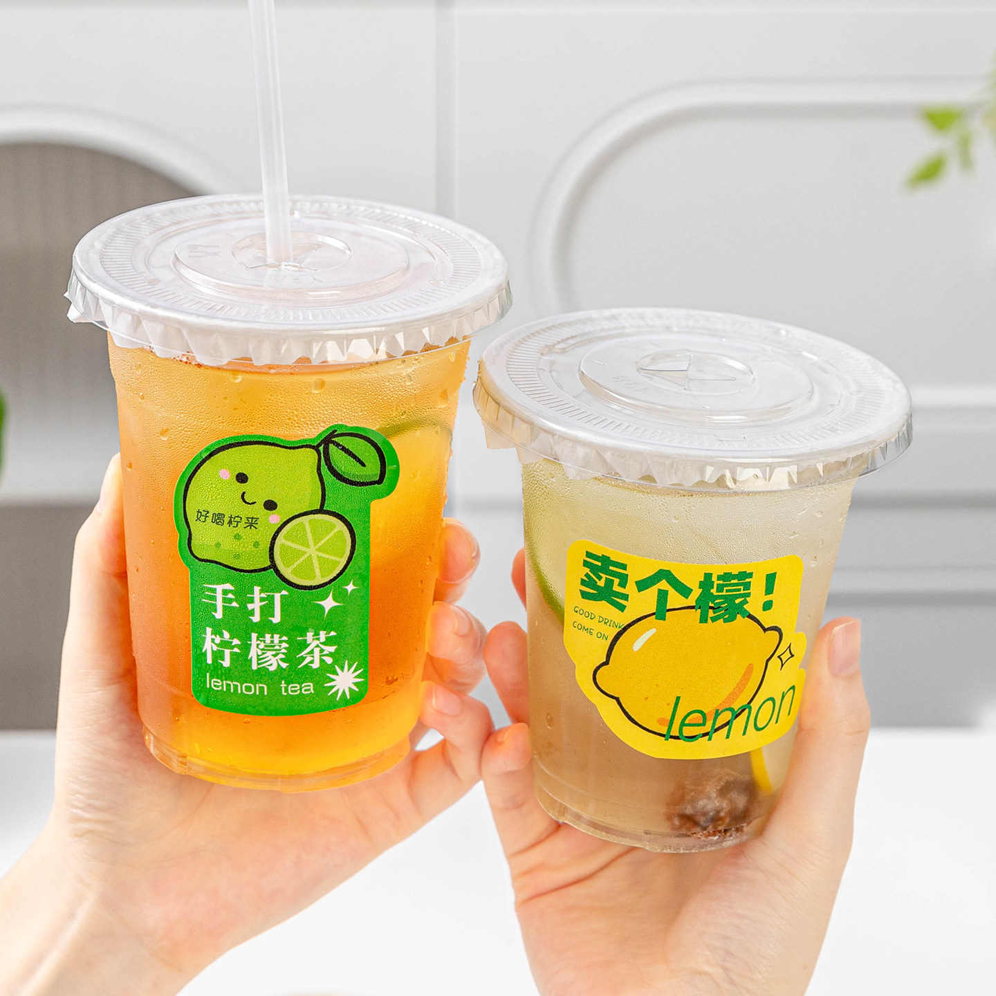 一次性杯子带盖手打柠檬茶水果冷饮料可乐咖啡塑料杯加厚家用自制