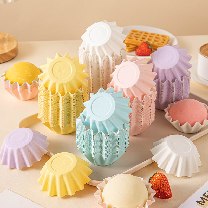 星纹彩色布丁杯甜点蛋糕蛋黄酥底托雪媚娘青团烘焙用纸耐高温家用