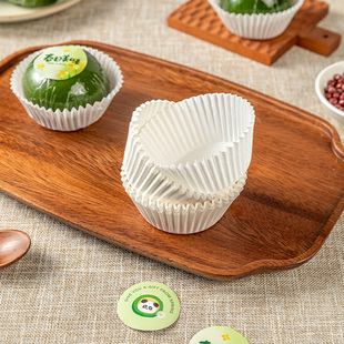 青团纸托一次性包装垫雪媚娘卡通贴纸打包盒子艾草糍粑磁清明果节