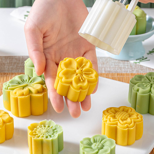 食品级绿豆糕点心模具按手压式家用冰皮月饼中式烘焙山药2026新款