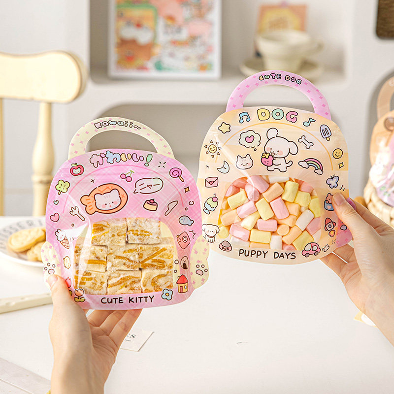 透明烘焙雪花酥糖果包装袋子塑料礼品打包袋食品级手提伴手礼物