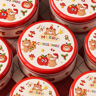 圣诞饼干包装 铁盒子马口曲奇糖果雪花酥礼物品空罐儿童零食烘焙节