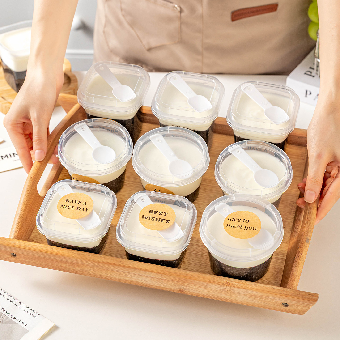 一次性布丁杯子带盖耐高温双皮奶酸专用慕斯果冻甜品碗塑料打包盒