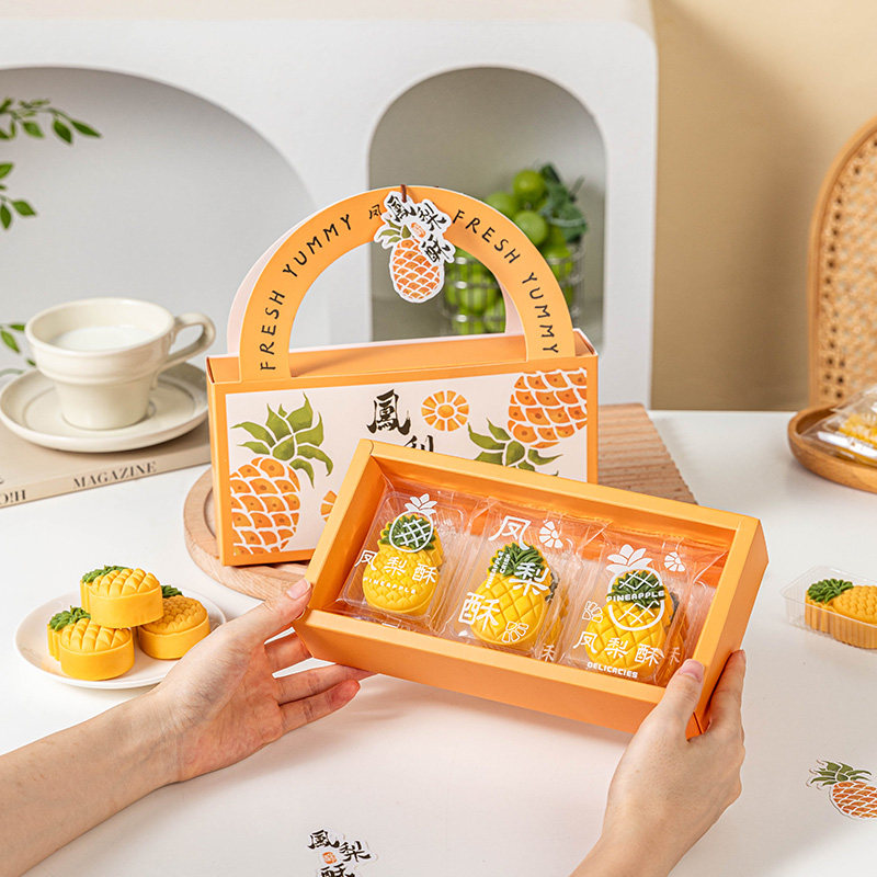 凤梨酥包装盒一次性机封绵纸袋