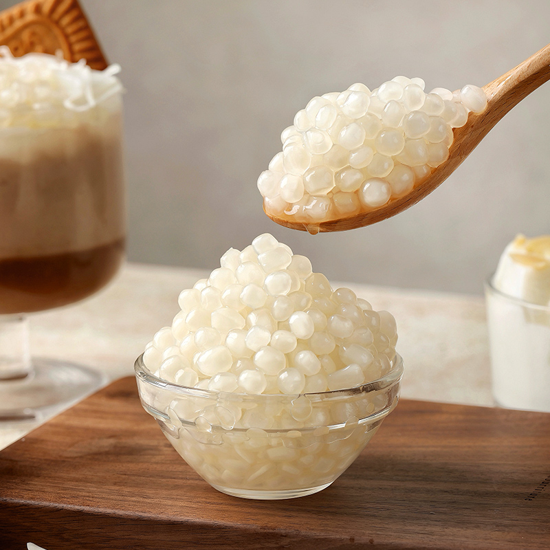 椰肉爆爆珠爆浆珍珠寒天晶球脆啵啵奶茶店专用冰粉配料家商用批发