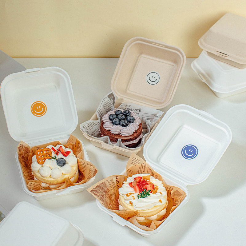 提拉米苏盒子蛋糕包装盒切块打包甜品便当小慕斯四寸4野餐巴斯克