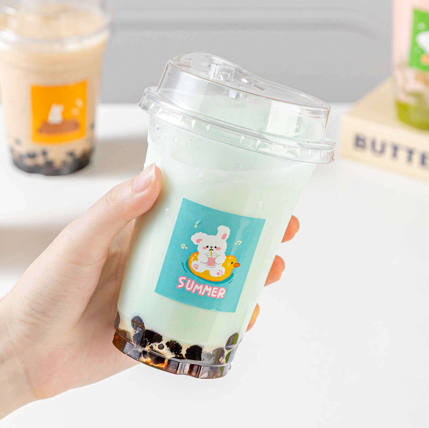 奶茶杯子一次性带盖咖啡冷饮料杨枝甘露的食品级塑料杯瓶加厚自制