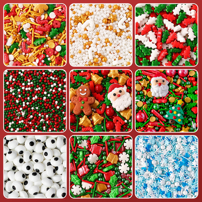 圣诞节蛋糕装饰糖珠烘焙可食用