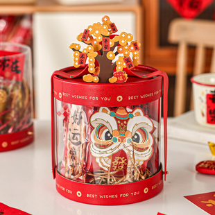 新年货礼盒空盒子高档手提大容量坚果特产包装烘焙糕点零食马2026