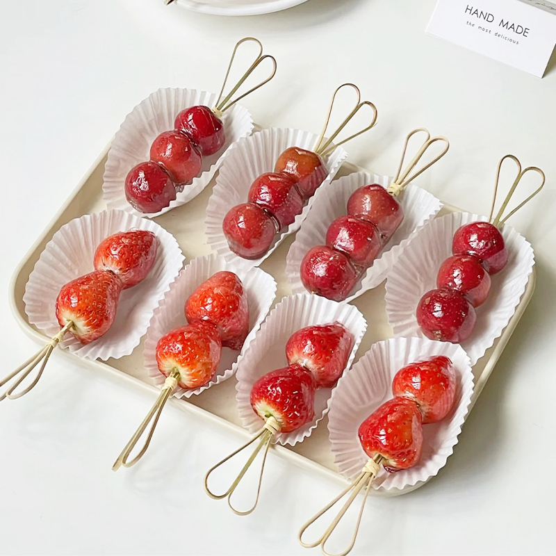 一次性纸托糖葫芦蛋糕纸杯防油隔雪媚娘包装盒子烘焙迷你小耐高温