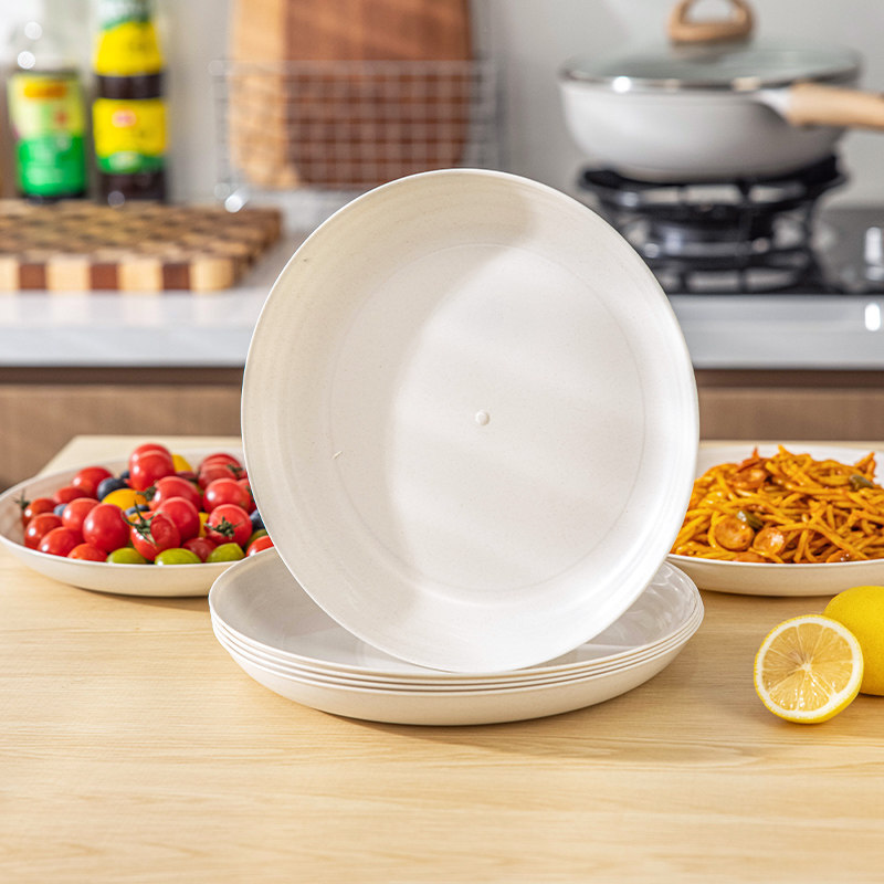 稻壳一次性餐盘子食品级家用的可微波炉加热耐高温碟子圆形环保,餐饮具,可降解餐具/环保餐具,淘宝优惠券,粉丝福利购,淘宝优惠卷