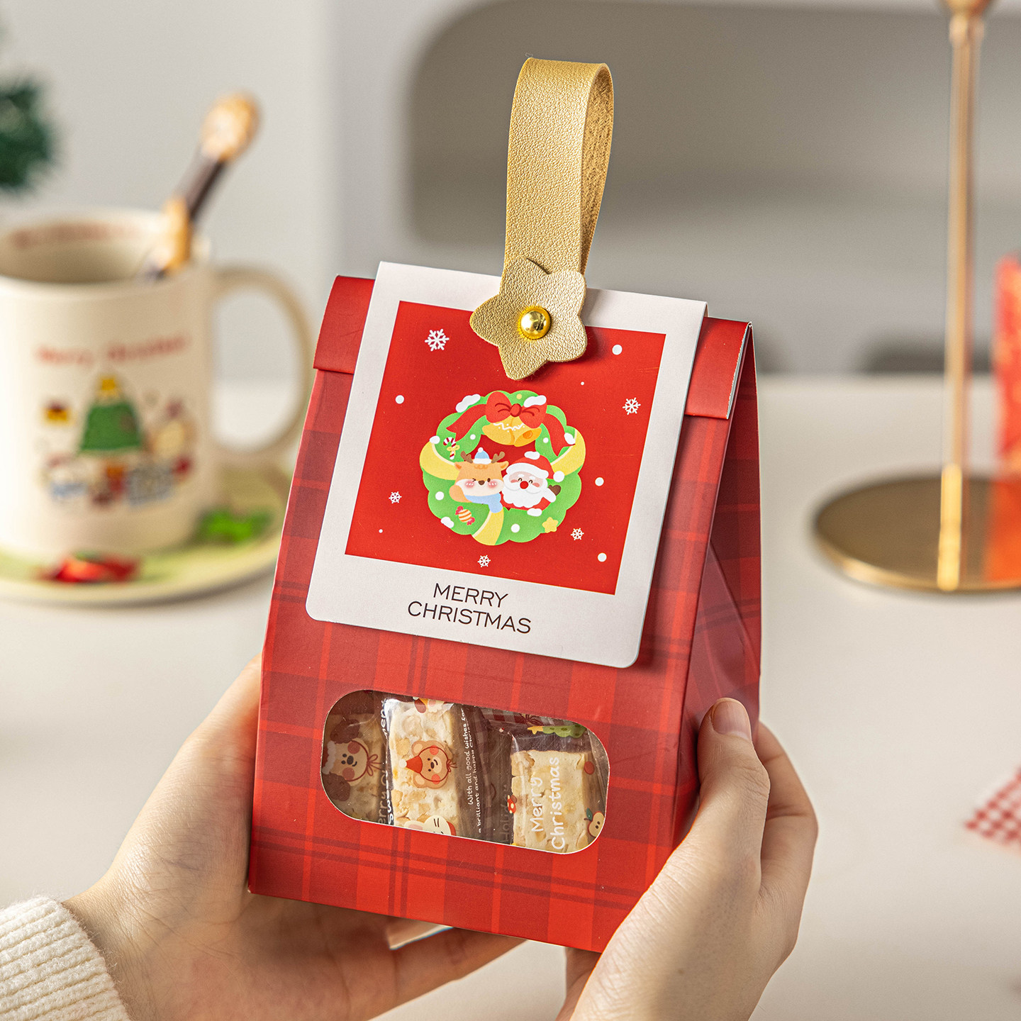 圣诞节雪花酥包装袋饼干机封曲奇糖霜果袋子独立小自封烘焙礼品盒