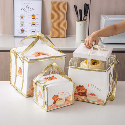 生日蛋糕外卖专用保温袋加厚铝箔打包袋手提冷藏袋保鲜4/6/8/10寸