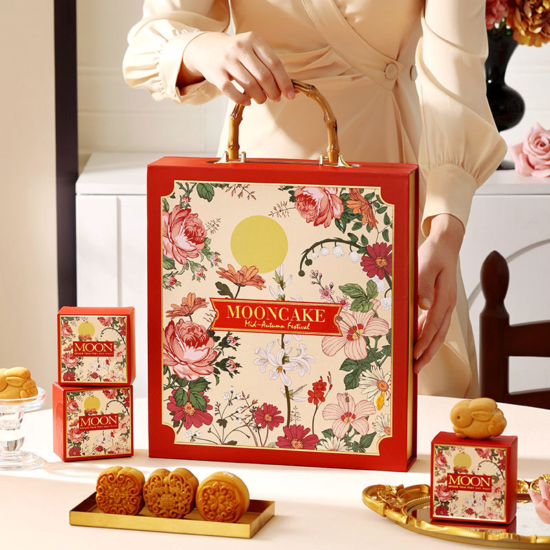 中秋月饼礼盒子包装空2025新款高档级感定制86粒装冰皮广式苏流心