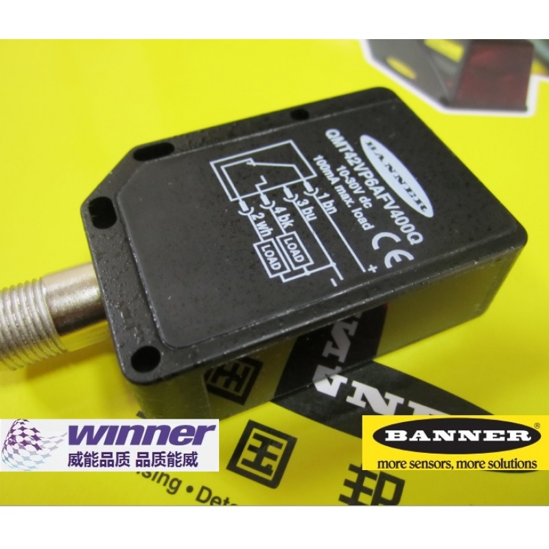 美国邦纳金属背景抑制光电传感器