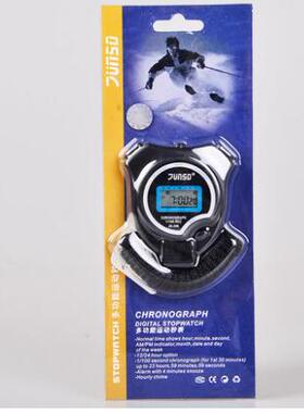 君斯达秒表 计时器专业田径跑步运动电子多功能单排2道含时钟闹钟