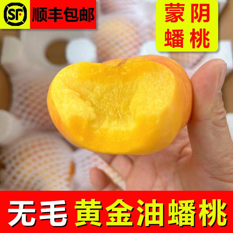 蒙阴黄金油蟠桃新鲜水果当季整箱黄油桃大果脆桃扁桃蟠桃孕妇桃子