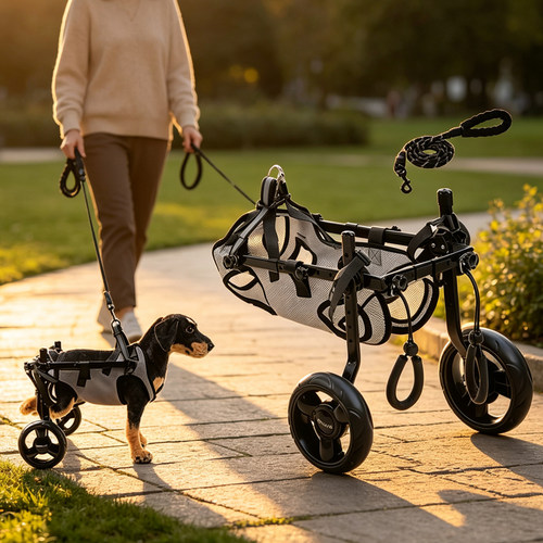 跨境Pet wheelchair宠物轮椅猫狗狗残疾助力车助行器受伤康复轮椅