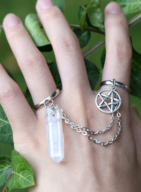 女巫电镀彩色水晶五芒星