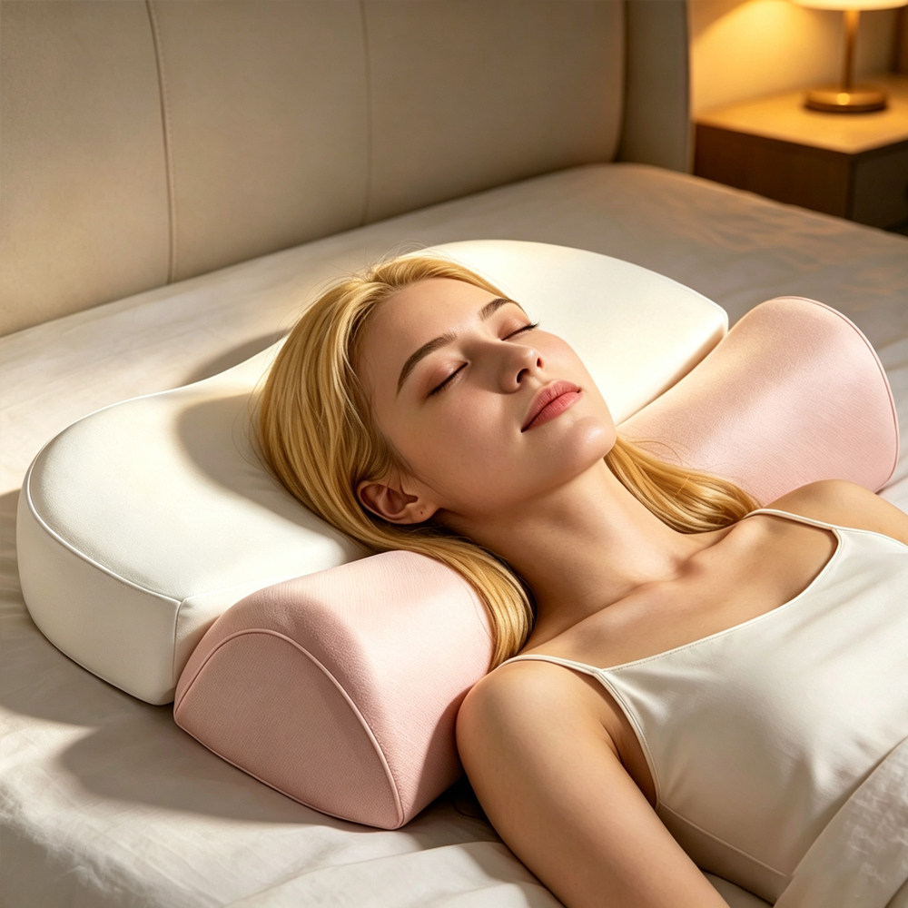 跨境Sleep pillow牵引记忆棉枕芯凉感零压深睡眠枕头枕头失眠福音