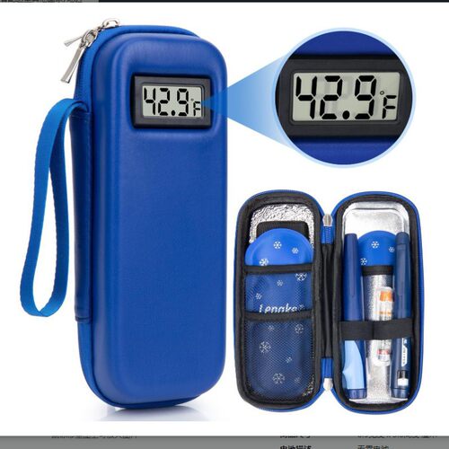 跨境Insulin Cooler Box胰岛素冷藏箱带温度显示冷藏药品旅行箱