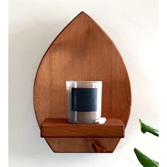 跨境木制墙上置物架客厅壁挂式置物架木质墙壁花盆置物架墙饰新品