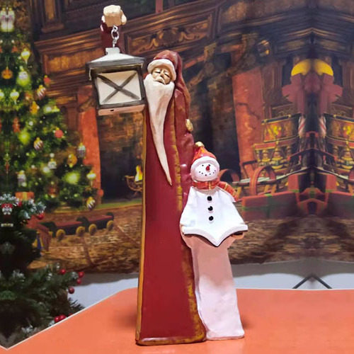 跨境热销仿木刻圣诞老人