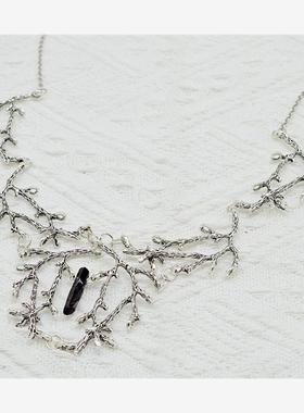 复古树枝天然水晶电镀五