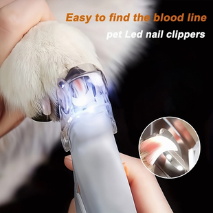 跨境LED Pet Nail Clippers 带LED灯宠物猫狗指甲剪抛光宠物清洁