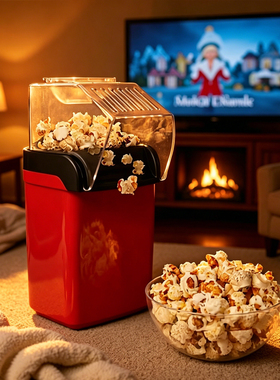 跨境Popcorn machine迷你儿童爆米花机家用吹风爆米花机器全自动