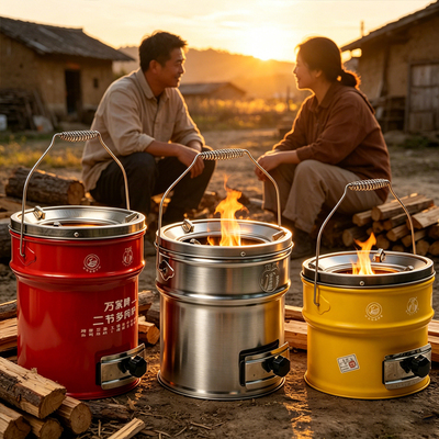 Coal stove Heater多功能煤炉烤火炉煤球炉取暖手提移动户外炭炉