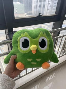 跨境热品 Duo Plushie Of Duo The Owl 绿色猫头鹰毛绒公仔现货