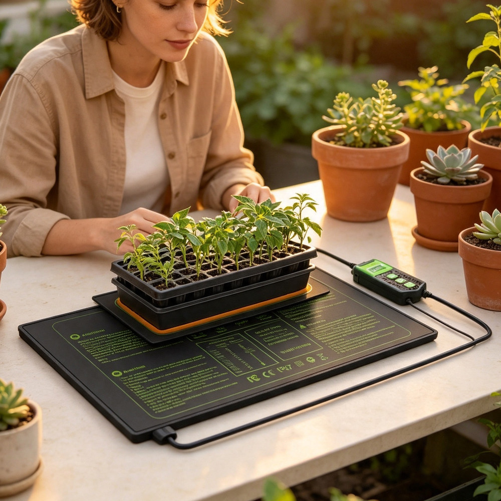 跨境Plant Heating Mat植物加热垫带温控器 种子育苗电热垫 防水