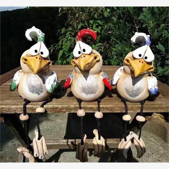 花园雕像有趣的鸡装饰庭