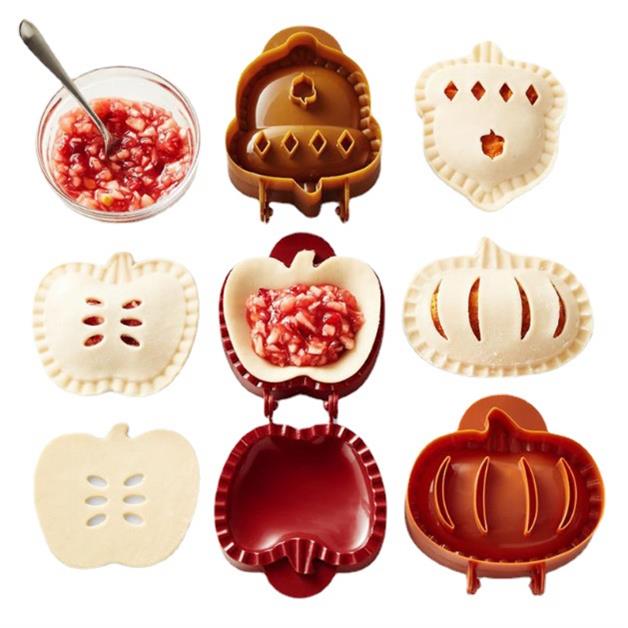 新款苹果派馅饼模具圣诞节烘焙Fall Hand Pie Molds Set of 3