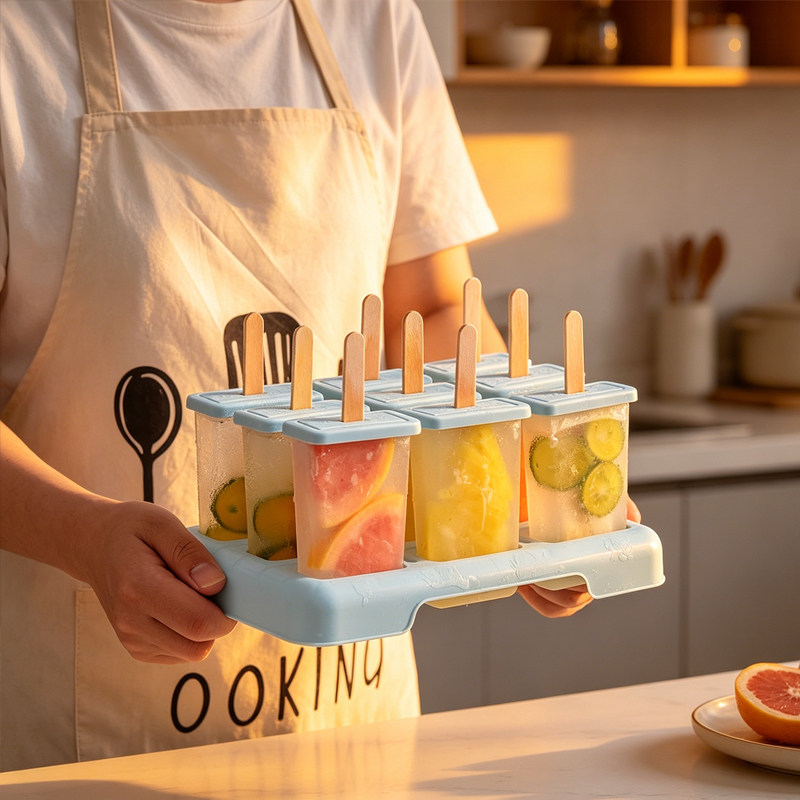 跨境Popsicle mold冰棒模具家用冰淇淋模具自制冰棍冰激凌粉冰糕