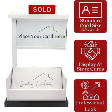 Real Estate Business Card Display 销售名片夹名片盒名片展示架