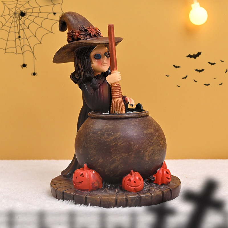 万圣节南瓜骷髅女巫熬药