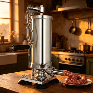 跨境Sausage stuffer不锈钢灌肠机家用手动腊肠机灌香肠的机器