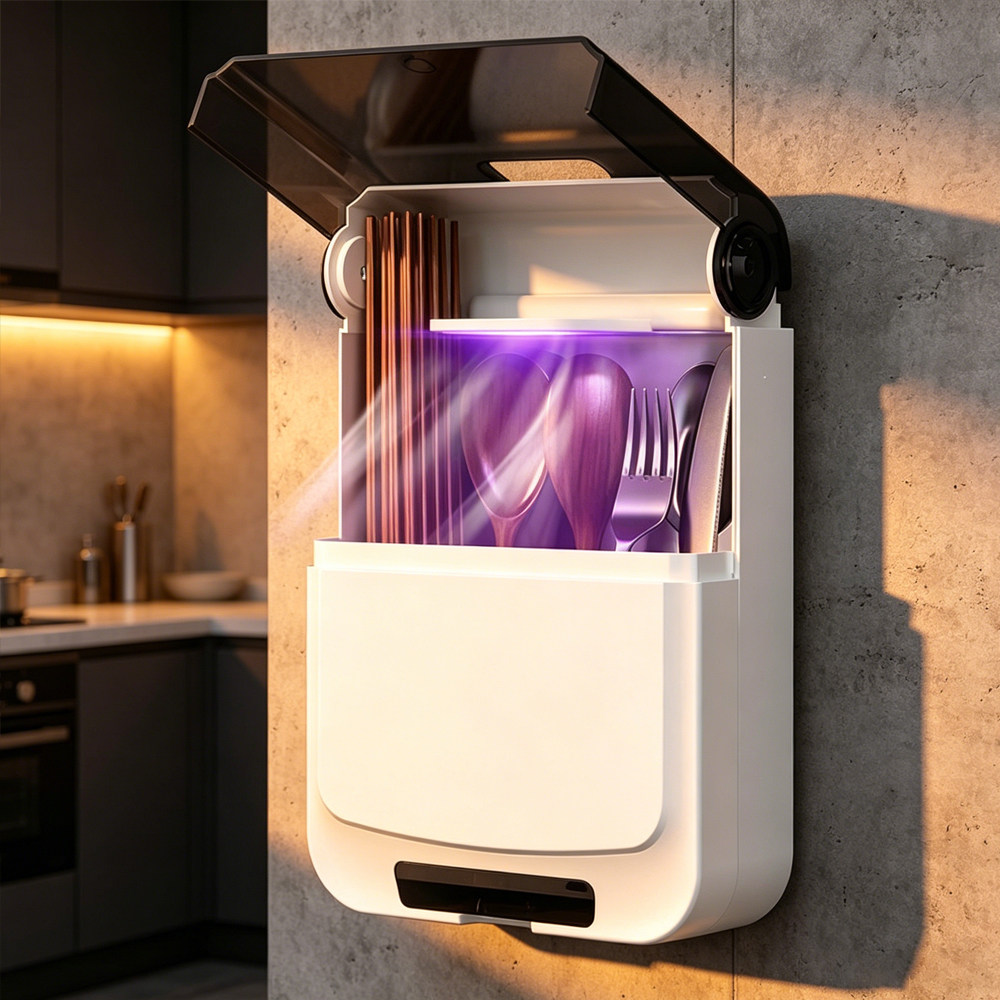 Disinfector 壁挂式家用消毒筒小型紫外线带盖沥水筷子餐具消毒机