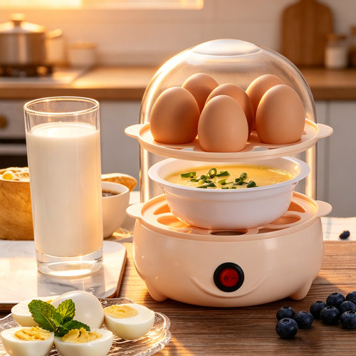 跨境爆款Egg boiler煮蛋器小型蒸蛋器迷你煮鸡蛋羹机家用早餐神器