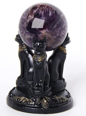 跨境Bastet Cat Goddess Statues巴斯特猫女神雕像水晶球展示支架
