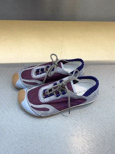 2026新款 女时尚 显脚小舒适透气运动休闲鞋 ins 复古拼色真皮德训鞋